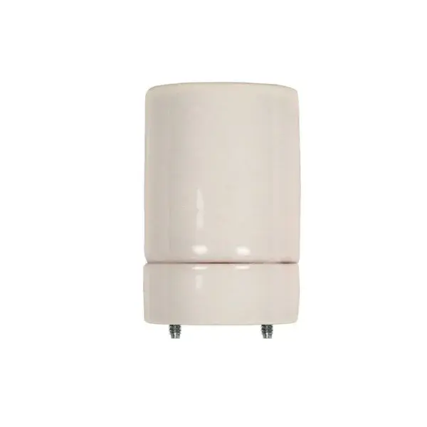 Keyless Two-Piece Heavy Duty Porcelain Socket With Mounting Screws Assembled 1-1/4" On Center - Glazed - 660W - 600V