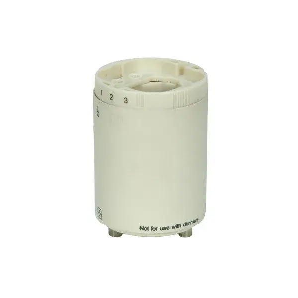 Smooth Phenolic Electronic Self-Ballasted CFL Lampholder - 120V, 60Hz, 0.15A - 13W G24q-1 And GX24q-1 - 2" Height - 1-1/2" Width - Image 2