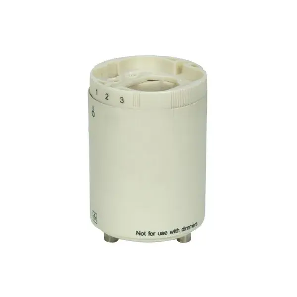 Smooth Phenolic Electronic Self-Ballasted CFL Lampholder - 120V, 60Hz, 0.20A - 18W G24q-2 And GX24q-2 - 2" Height - 1-1/2" Width