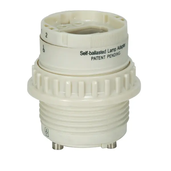 Self-Ballasted Lamp Adapter - Phenolic w/Uno Ring G24q-1 & GX24q-1 60Hz, 0.15A