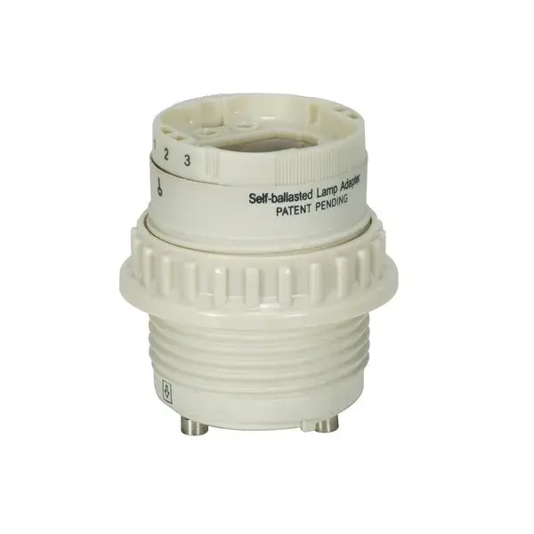 Phenolic Self-Ballasted CFL Lampholder With Uno Ring - 277V, 60Hz, 0.30A - 26W G24q-3 And GX24q-3 - 2" Height - 1-1/2" Width