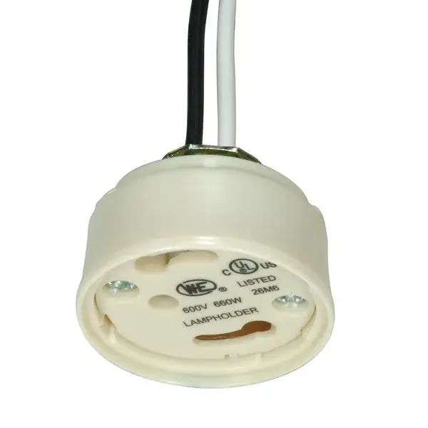 4-Pin Ballast And Socket Combination For GU24 - 24" 18 AWM 105C Leads - U-Channel 1/8 IP Hickey - 1-1/8" Height - Image 2