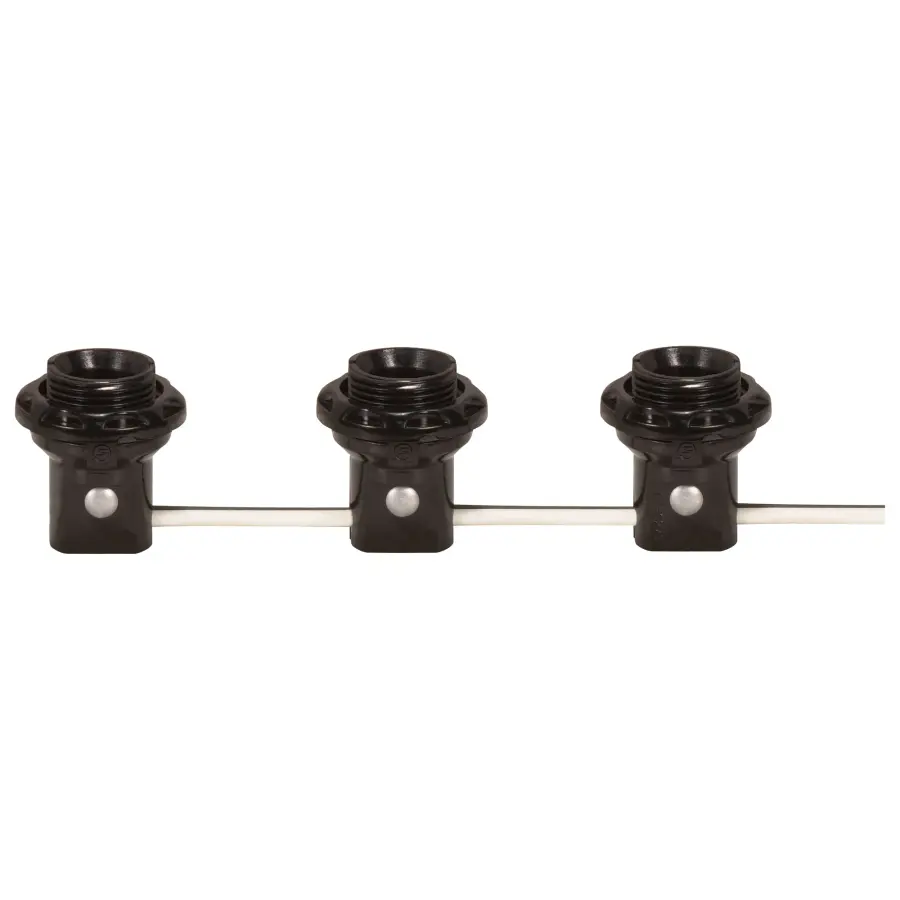 3 Light Phenolic Threaded Candelabra Harness Sets