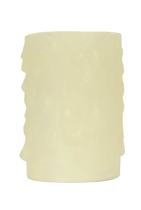 Bee's Drip (Bee's Wax) Candelabra Base - Ivory Finish - 7/8" Inside Diameter - 1-5/32" Outside Diameter - 40W Max - 1-5/8" Height