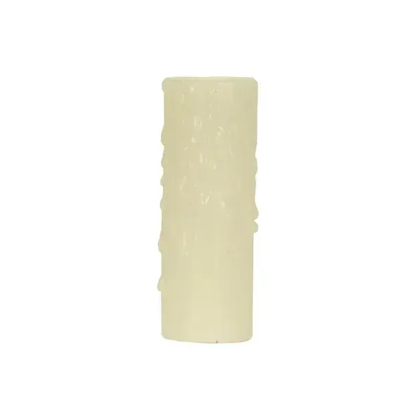 Bee's Drip (Bee's Wax) Candelabra Base - Ivory Finish - 7/8" Inside Diameter - 1-5/32" Outside Diameter - 40W Max - 3" Height