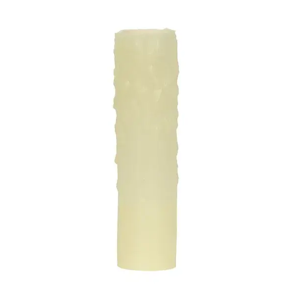 Bee's Drip (Bee's Wax) Candelabra Base - Ivory Finish - 7/8" Inside Diameter - 1-5/32" Outside Diameter - 40W Max - 4" Height
