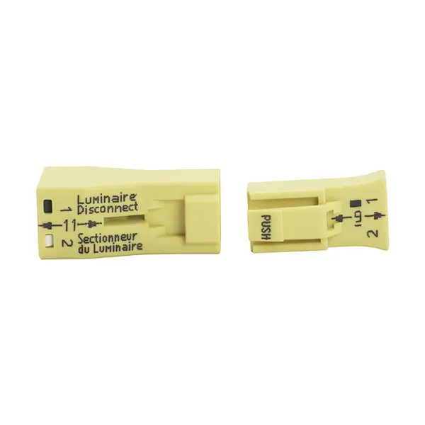 Yellow (small) 2 Piece Snap Together Connector for Solid or Tinned Tip Wire