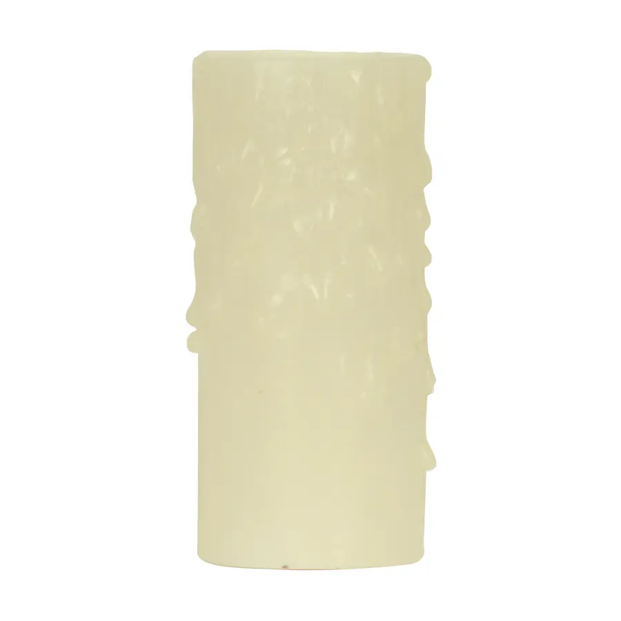 Bee's Drip (Bee's Wax) Edison Base - Ivory Finish - 1-1/4" Inside Diameter - 1-9/16" Outside Diameter - 40W Max - 3" Height