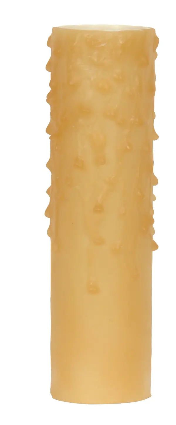 Bee's Drip (Bee's Wax) Edison Base - Amber (Honey) - 1-1/4" Inside Diameter - 1-9/16" Outside Diameter - 40W Max - 6" Height