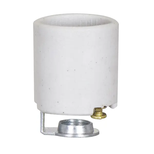 Porcelain Socket With 1/4 IPS Hickey - Aluminum Screw Shell - Unglazed - 660W - 250V