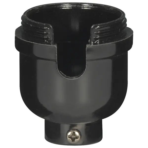 1/8 IP Cap Only - Phenolic - 1/2 Uno Thread - With Set Screw - For Turn Knob And Pull Chain With Plastic Bushing