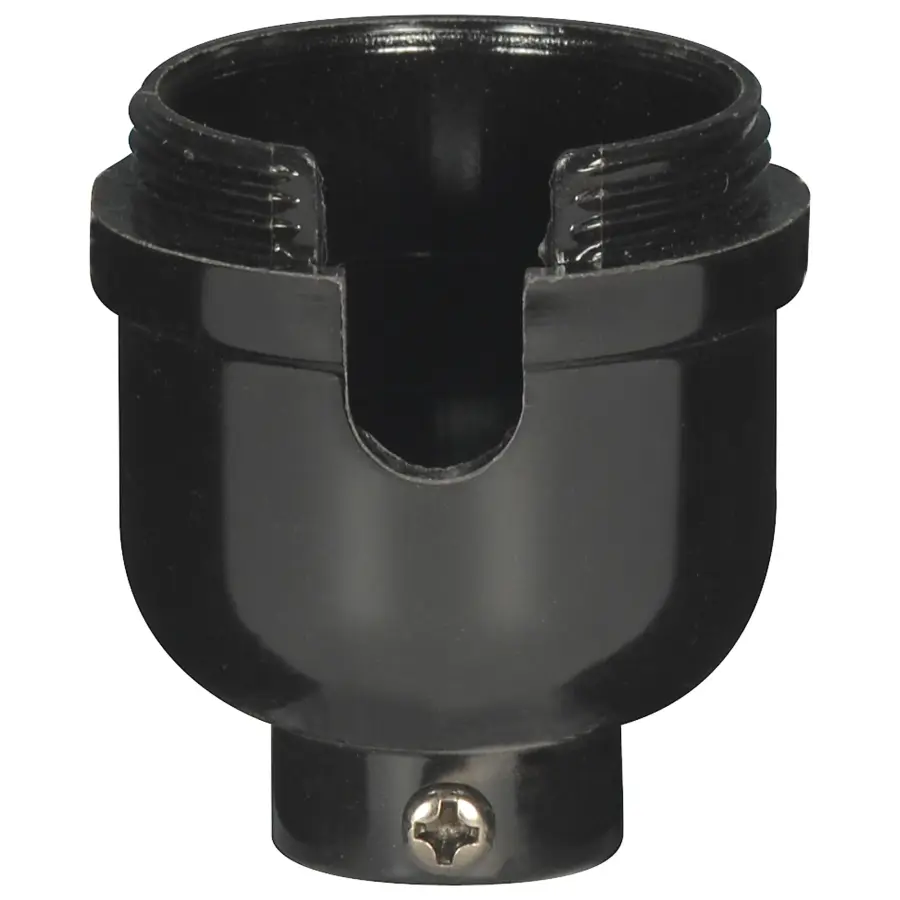 1/8 IP Cap Only - Phenolic - 1/2 Uno Thread - With Set Screw - For Turn Knob And Pull Chain With Plastic Bushing