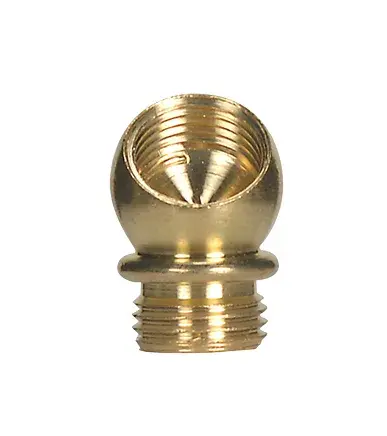 Brass Ball - 45 Degree Small Angle Nozzle - Unfinished - 1/8 IP F x 1/8 IP M
