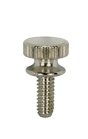 Solid Brass Thumb Screw - Flat Head - 8/32 - 3/8" Length - Chrome Finish