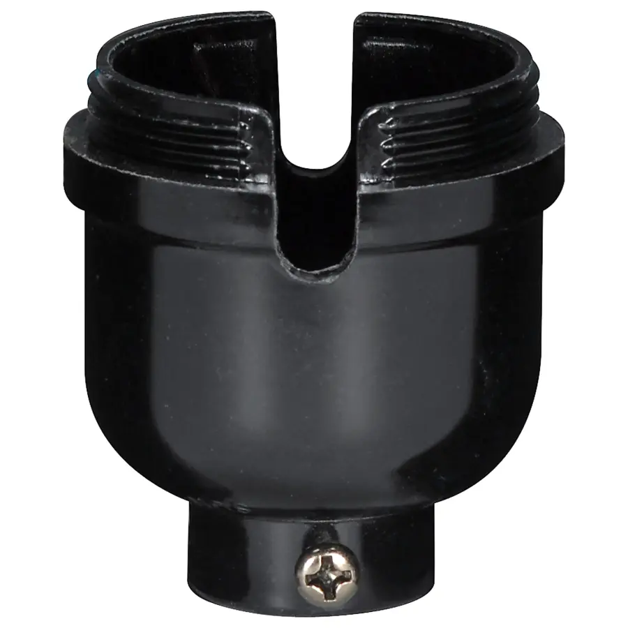 1/8 IP Cap Only - Phenolic - 1/2 Uno Thread - With Set Screw - For Push Thru With Plastic Bushing