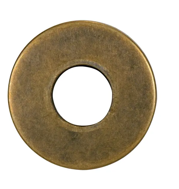 Steel Check Ring - Straight Edge - 1/8 IP Slip - Antique Brass Finish - 2-3/4" Diameter