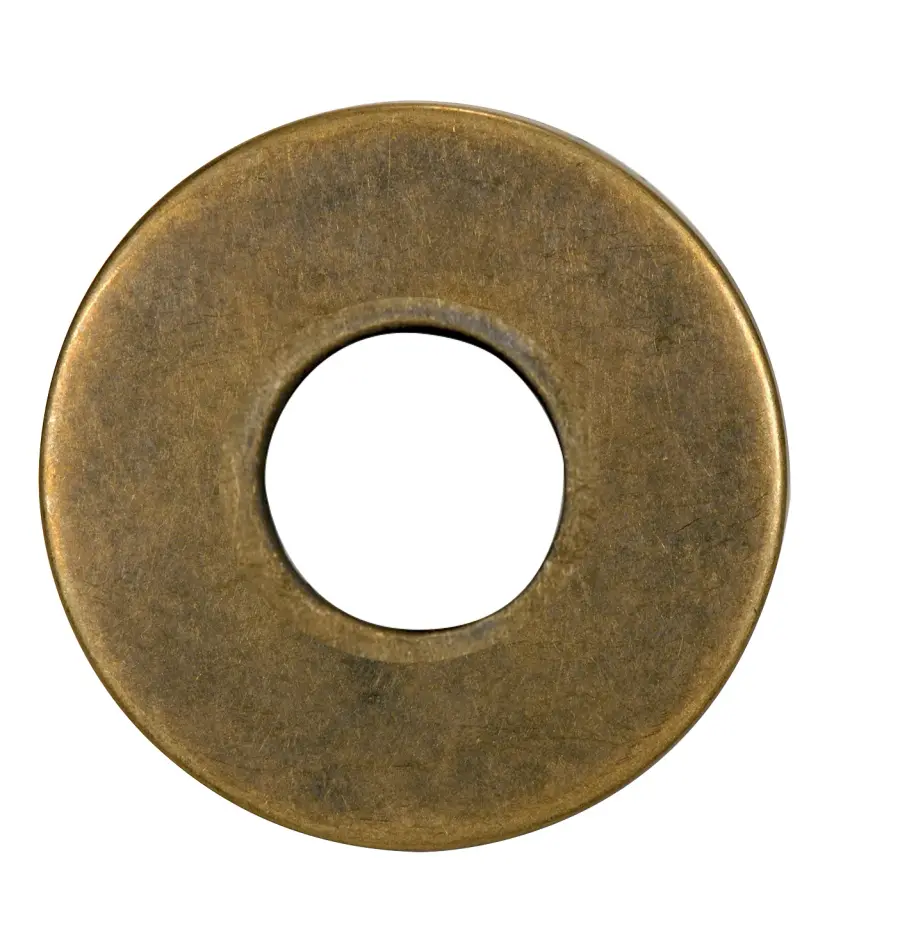 Steel Check Ring - Straight Edge - 1/8 IP Slip - Antique Brass Finish - 2-3/4" Diameter