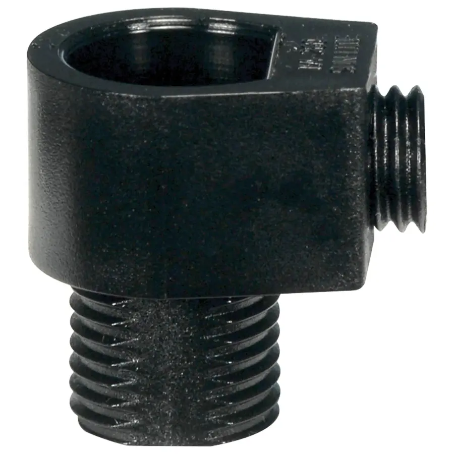 Black 1/8 IP Strain Relief With Set Screw For 18/2 SVT Wire