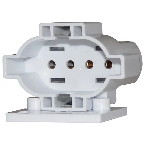 2G7 Lampholder - Horizontal Screw Mount With Two Holes - 1-1/8" Height - 1-5/8" Width - 1-3/4" Diameter