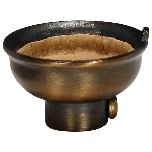 1/4 IPS Stamped Solid Brass Caps With Set Screw - Dark Antique Brass