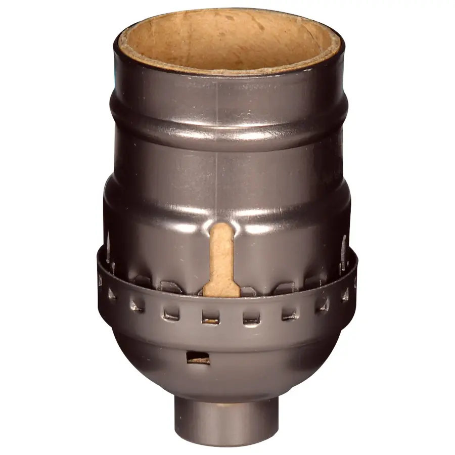 Short Keyless Socket - 1/8 IPS - Aluminum - Dark Antique Brass Finish - 660W - 250V
