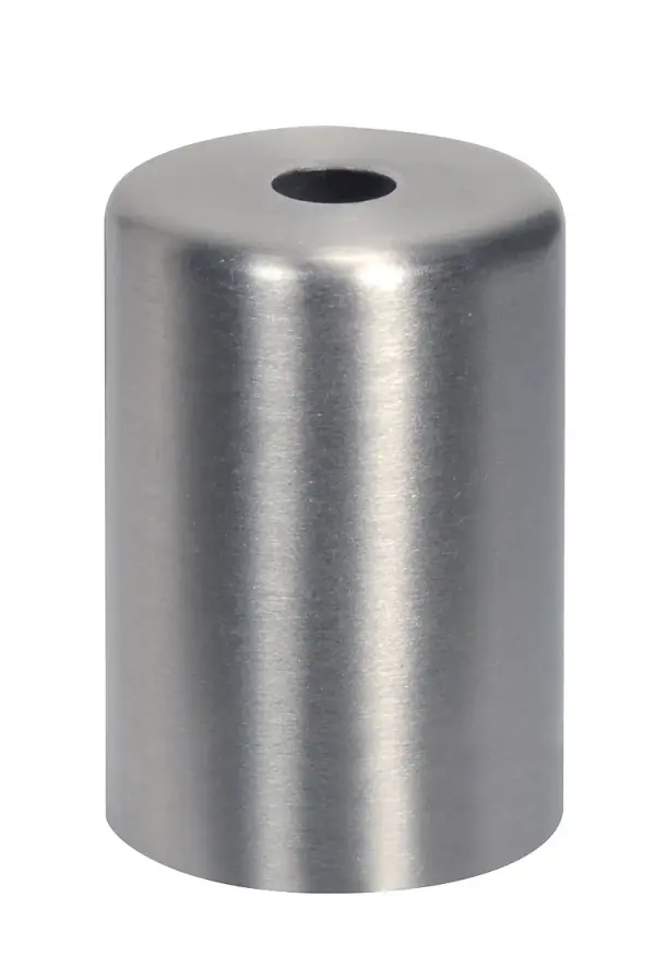 Flanged Steel Neck - 1-1/2" Outer Diameter - 2-1/8" Long Cup - 7/16" Center Hole - Satin Nickel With Lacquer Finish
