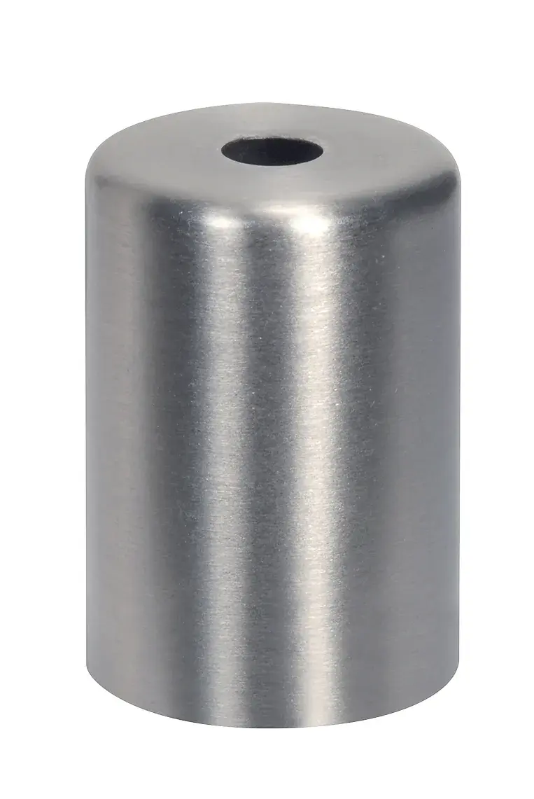 Flanged Steel Neck - 1-1/2" Outer Diameter - 2-1/8" Long Cup - 7/16" Center Hole - Satin Nickel With Lacquer Finish