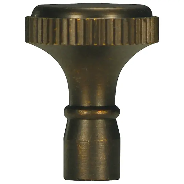 Solid Brass Knob - 4/36 Mandrel - Dark Antique Brass