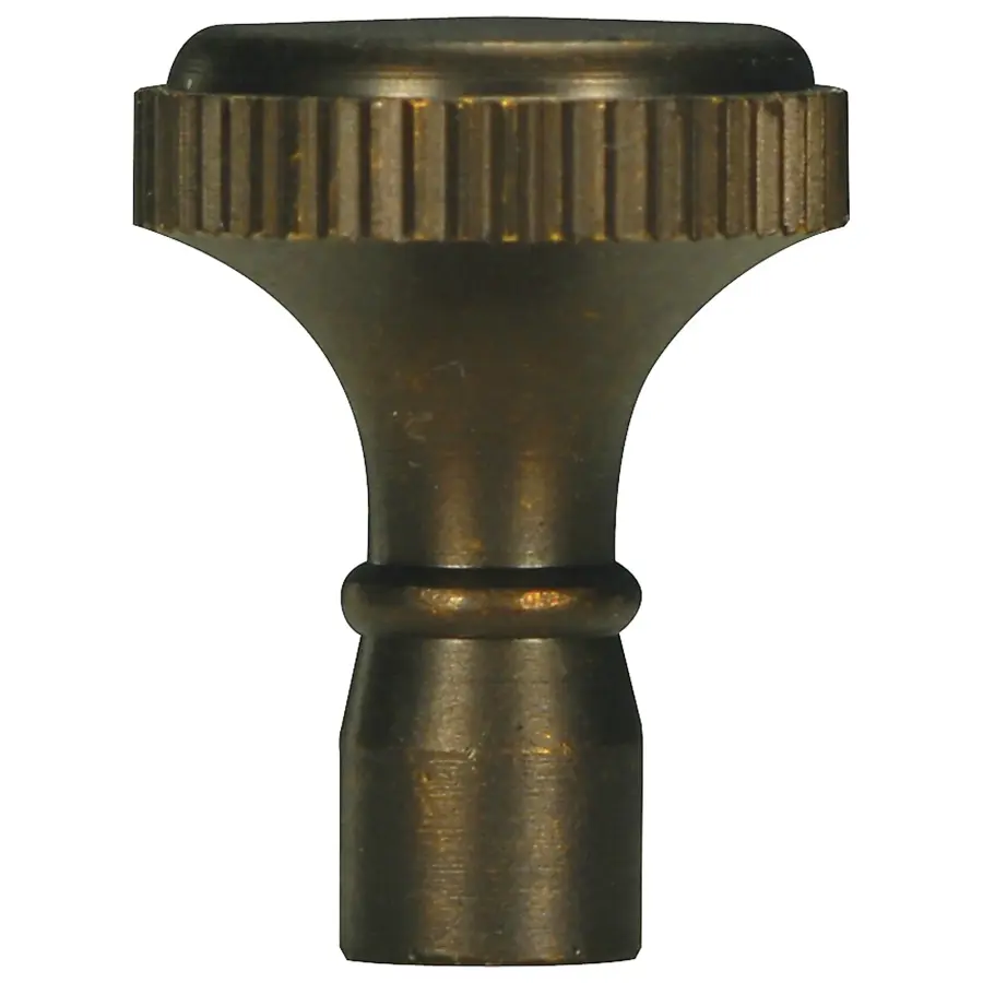 Solid Brass Knob - 4/36 Mandrel - Dark Antique Brass