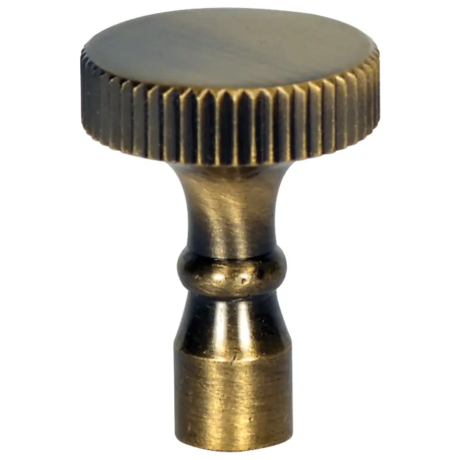 Solid Brass Knob - 4/36 Mandrel - Antique Brass