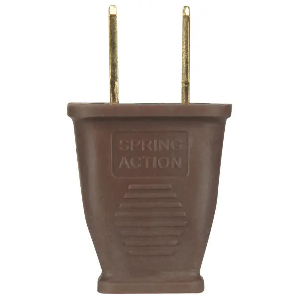 Polarized Plug - Brown - 2 Pole - 2 Wire - 15A - 125V