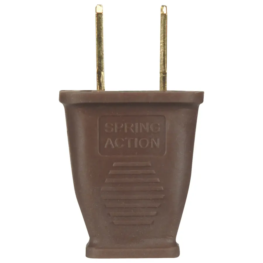 Polarized Plug - Brown - 2 Pole - 2 Wire - 15A - 125V