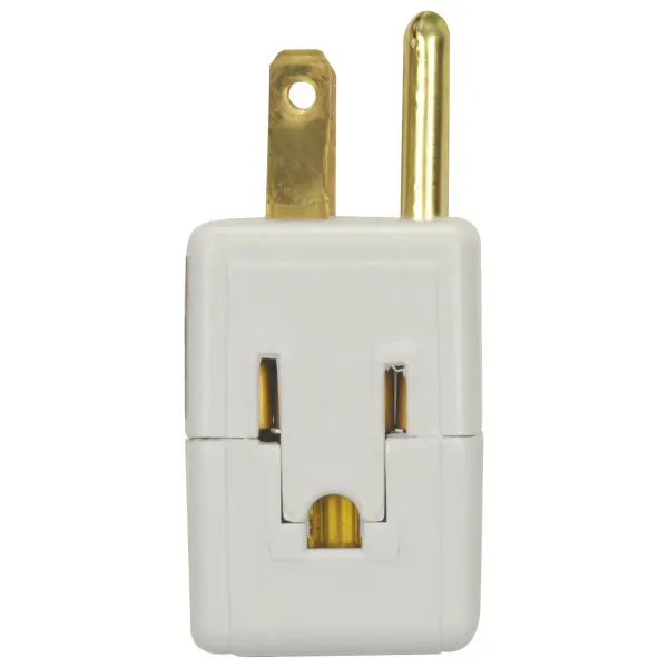 Triple Grounded Polarized Cube Tap - White - 15A - 125V - 1875W
