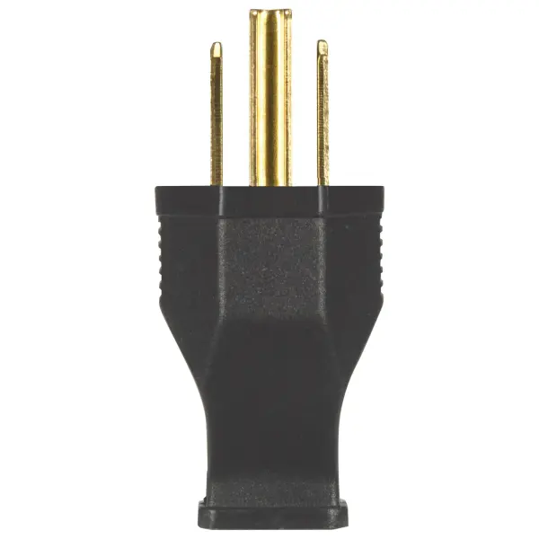 Thermoplastic HD Plug - Black - 2 Pole - 3 Wire And Ground - 15A - 125V