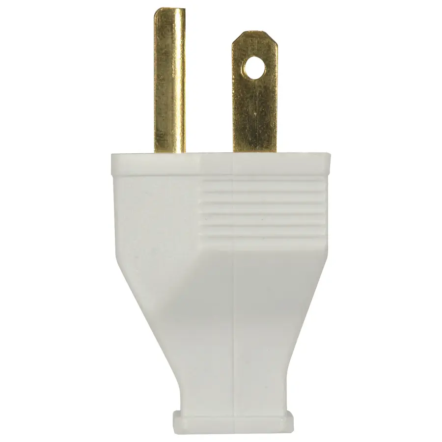 Thermoplastic HD Plug - White - 2 Pole - 3 Wire And Ground - 15A - 125V - Image 2