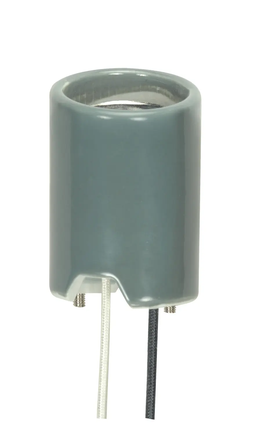 Porcelain Par 56 And 64 Connector - Mogul Base - 2-1/2" Width - 1-1/4" Height - 1-3/8" Diameter - 48" Leads - Unglazed - 1000W - 125V