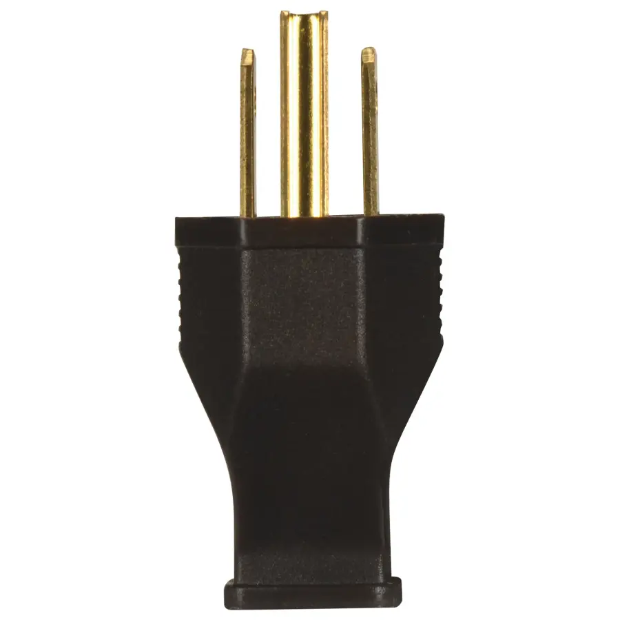 Thermoplastic HD Plug - Brown - 2 Pole - 3 Wire And Ground - 15A - 125V - Image 1