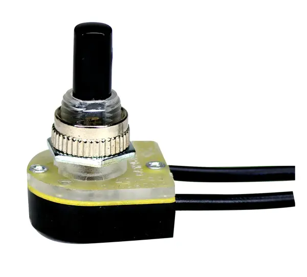 On-Off Phenolic Rotary Switch - Single Circuit - 3A-250V - 6A-125V Rating - 3/8" Bushing - Nickel Finish