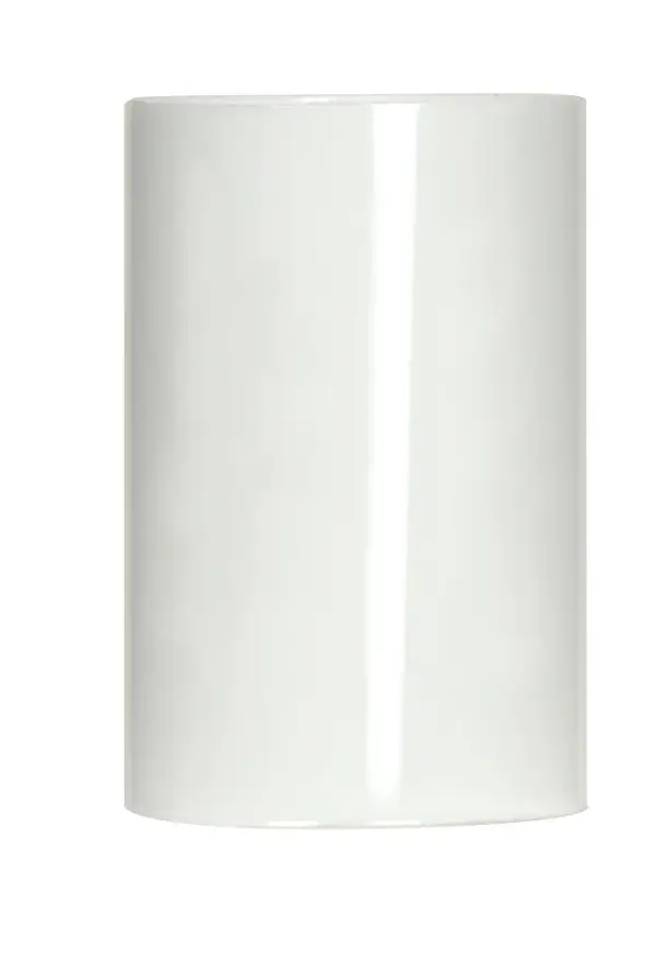 Oversize Plastic Candle Cover - White Oversize - 1-1/4" Inside Diameter - 1-5/16" Outside Diameter - 2" Height