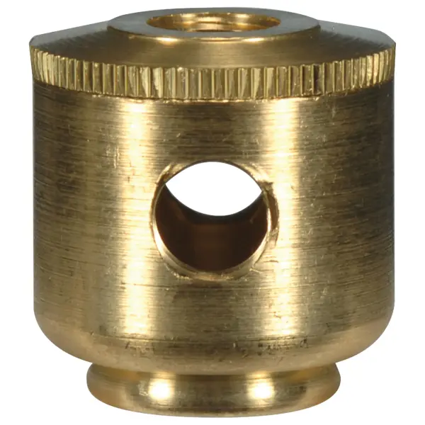 Brass Cluster Body - 2 Light - Unfinished - 1/8 IP Top And Bottom - Tapped With Two 1/8 IP Holes