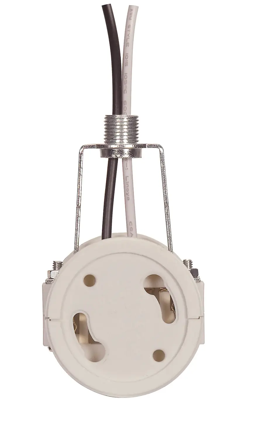 GU24 Twin Socket Cluster - With Hickey - 12" Wire - 1/2" Nipple - 2-3/4" Height - 660W - 250V