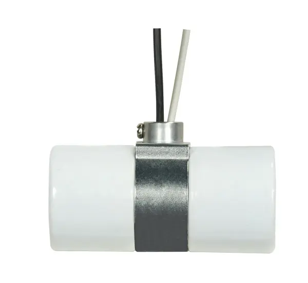 Twin Porcelain Socket With Top Bracket - Pre-Wired - 1/8 IPS - 9" AWM B/W 150C - CSSNP Screw Shell - Glazed - 660W - 250V