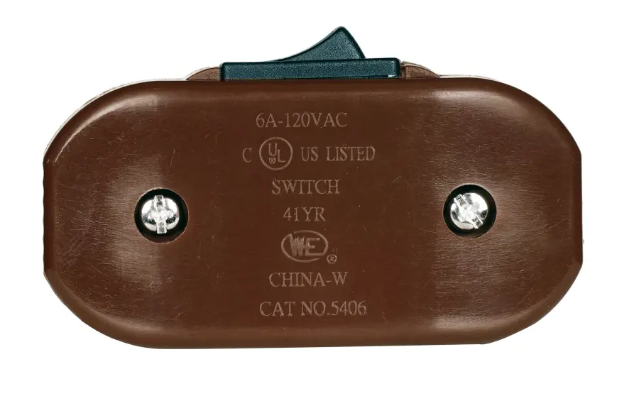 Heavy Duty Feed Thru Switch - Brown - 6A - 120V