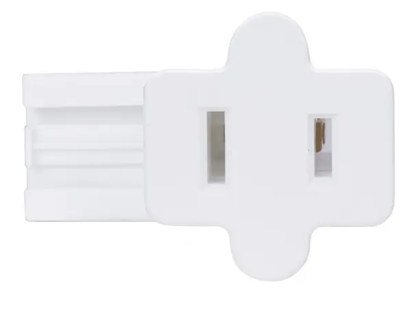 Female Slide Plug - Polarized - 18/2-SPT-1 - 6A-125V - White Finish