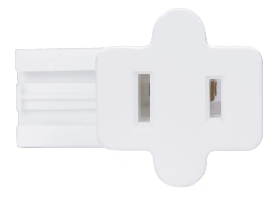 Female Slide Plug - Polarized - 18/2-SPT-1 - 6A-125V - White Finish