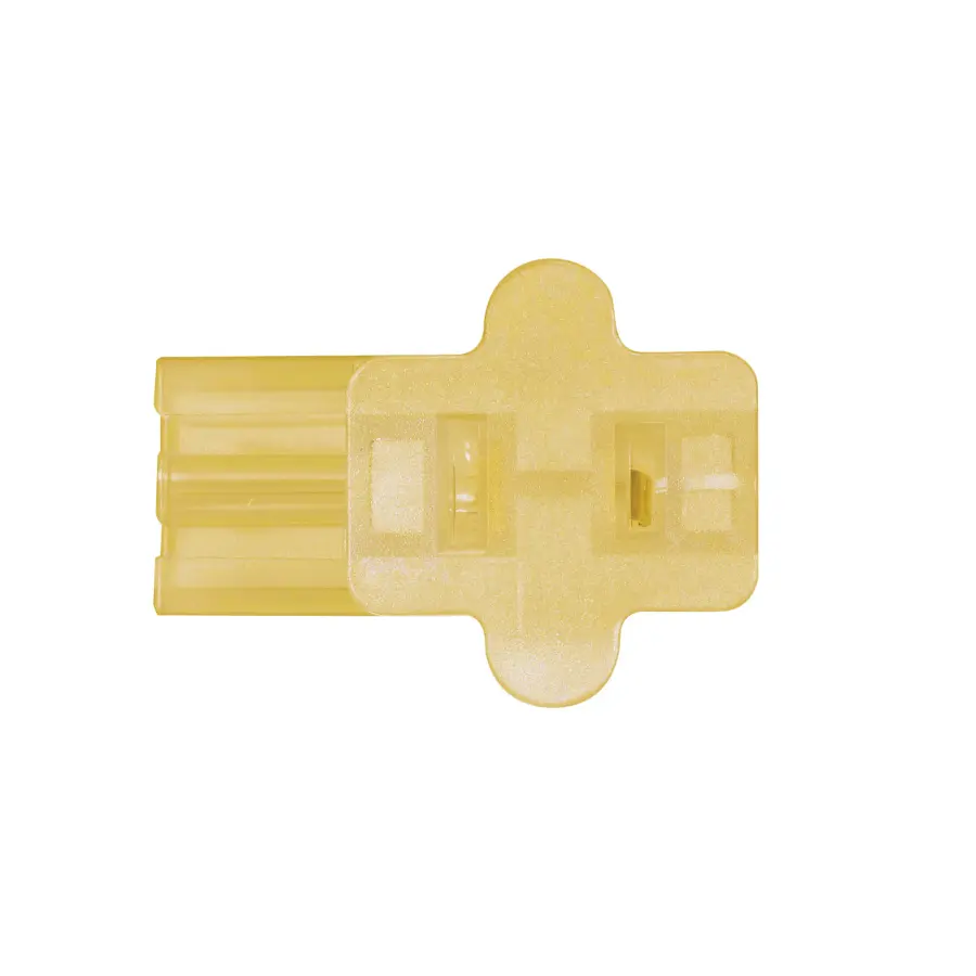 Female Slide Plug - Polarized - 18/2-SPT-1 - 6A-125V - Clear Gold Finish