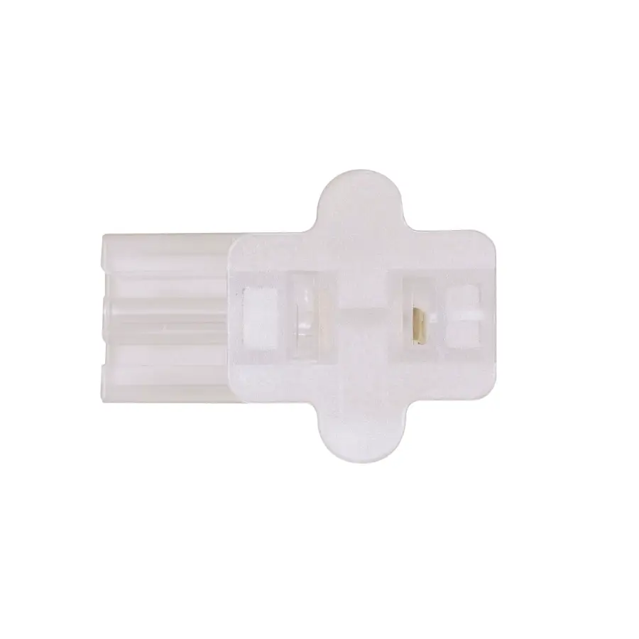 Female Slide Plug - Polarized - 18/2-SPT-1 - 6A-125V - Clear Silver Finish