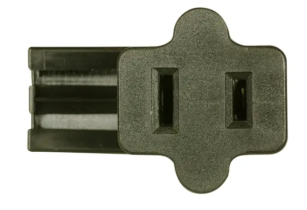 Female Slide Plug - Polarized 18/2 SPT-2 - 6A-125V - Brown Finish