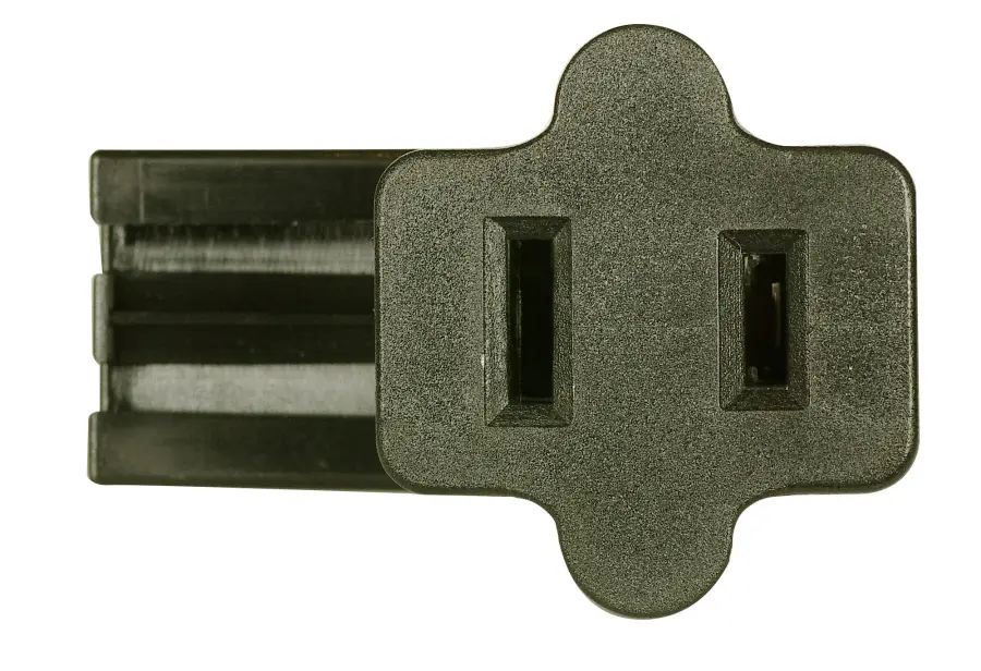 Female Slide Plug - Polarized 18/2 SPT-2 - 6A-125V - Brown Finish