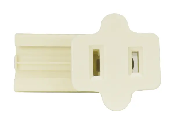 Female Slide Plug - Polarized 18/2 SPT-2 - 6A-125V - Ivory Finish